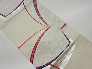 リサイクル 蝶に花唐草模様織出し袋帯